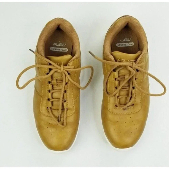 Fubu Size 7 Women's Memory Foam Cappuccino Color Light Weight Sintetico Sneakers - Picture 10 of 12